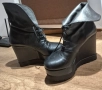 дамски боти на платформа естествена кожа нови, снимка 1
