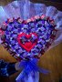 Букет сърце "MY LOVE" от шоколадови вафлички, снимка 1 - Романтични подаръци - 44071392