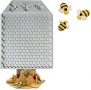 Силиконов молд Пчелна пита с пчела пчелна майка и търтей , восъчна основа восъчни основи мед пчели, снимка 2