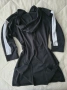 Спортна дамска туника с качулка – черна с бял цип, снимка 5