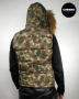 Мъжки камуфлажен елек с качулка ALPHA INDUSTRIES Camouflage Hooded Field Vest L•M  Нов без етикети , снимка 4