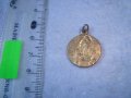 Света ЛУРДЕС - СТАРА РЕЛЕФНА МИНИАТЮРНА БРОНЗОВА ПОЗЛАТЕНА КАТОЛИЧЕСКА ИКОНКА РЯДКА 27525, снимка 7