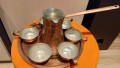 Стар сервиз за кафе,кована мет, снимка 2
