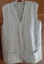 Жилетка и елек ръчно плетени, НОВИ, снимка 4