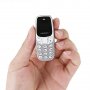 Мини телефон, BM10, с промяна на гласа, малък телефон, L8Star BM10, Nokia 3310 Нокия, сив, снимка 1 - Телефони с две сим карти - 37122399