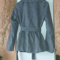 Дамско палто / сиво с коланче + Дънкено / дънково яке, снимка 2 - Палта, манта - 39781110