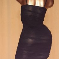 XS/S Черна рокля с презрамки , снимка 3 - Рокли - 43374722