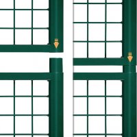 Градинска врата (единична), 105 х 166 см, зелена GN17GD02, снимка 3 - Огради и мрежи - 35618309
