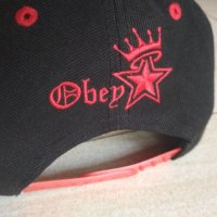 Унисекс бейзболна шапка Snapback с права козирка на OBEY в черно, снимка 6 - Шапки - 33001788