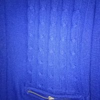  блузка плетиво с джобче цвят турско синьо, снимка 3 - Блузи с дълъг ръкав и пуловери - 26666296