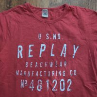 replay beachwear - страхотна мъжка тениска КАТО НОВА, снимка 6 - Тениски - 36682978