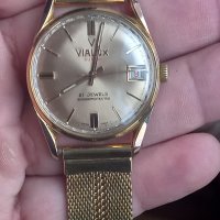 швейцарски позлатен часовник Vialux super 21jewels , снимка 7 - Мъжки - 44094424