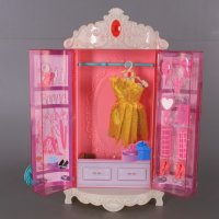 Кукла Барби с гардероб, тоалетка и аксесоари, снимка 3 - Кукли - 35132062
