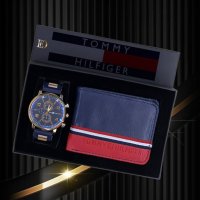 🔝Tommy Hilfiger уникален мъжки подаръчен комплект - часовник и портмоне🔝, снимка 1 - Портфейли, портмонета - 43375229