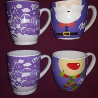 Милка/Milka чанта и порцеланови Великденски и зимни чаши, снимка 1 - Колекции - 32563328