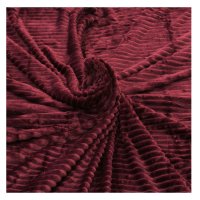 Одеяло San Marino, 200x200 см, плътно и меко кадифе/полар, червено/бордо, снимка 2 - Олекотени завивки и одеяла - 43325673