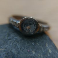  Сребърен пръстен с танзанит, снимка 4 - Пръстени - 26273260
