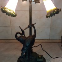 Уникално красива голяма арт лампа фигурална метал алабастър , снимка 7 - Антикварни и старинни предмети - 38551213