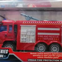 Пожарникарска кола с дистанционно ,звук и светлина , снимка 2 - Коли, камиони, мотори, писти - 40844200