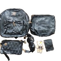 Комплект раница и 3 чантички / Цвят: Черен, снимка 16 - Чанти - 43908206
