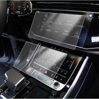 КОМПЛЕКТ от 3 части Стъклен screen protector за Audi Q8 A6 C8 A7 2018 2019 2020, снимка 1 - Фолия, протектори - 44129941