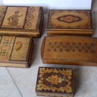 Стари дървени кутии, снимка 1 - Табакери - 27600899