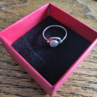 Сребърен пръстен със седеф (93), снимка 2 - Пръстени - 39562569