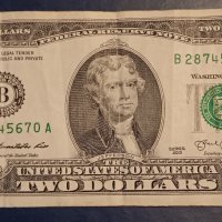 2 долара 2013 САЩ буква B - New York  , Банкнота от САЩ , снимка 3 - Нумизматика и бонистика - 44033352