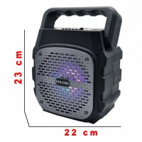 Блутут тонколона с вход за микрофон Bluetooth speaker USB FM SD AUX LED, снимка 1 - Тонколони - 26274950