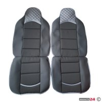 Комплект Универсални Калъфи за Седалки за МПС 2/два/броя к-т Черно със Сиво /31035, снимка 1 - Аксесоари и консумативи - 32570505