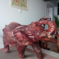 Продавам масивен,красив,африкански слон.Ръчна изработка.Африка-Ботсуана., снимка 3 - Колекции - 43114406