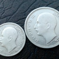 20 и 50 лева 1930 година сребро цар Борис , снимка 2 - Нумизматика и бонистика - 41066748