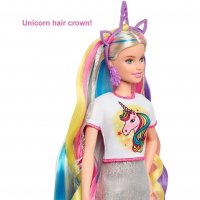 Кукла Barbie - Игрален комплект: Блестяща дълга коса Barbie GHN04, снимка 5 - Кукли - 36934358