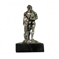 Статуетка Ahelos, Херкулес, Метална, Сребриста, 9 см., снимка 2 - Арт сувенири - 37401874
