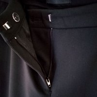Черен елегантен панталон с кант, XL, снимка 5 - Панталони - 32542768