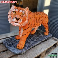Бетонна статуя на тигър в реален размер, снимка 2 - Градински мебели, декорация  - 39085408