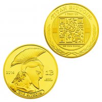 1 Биткойн - Титан / 1 Bitcoin - Titan ( BTC ) - Gold, снимка 2 - Нумизматика и бонистика - 38364216
