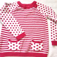 Блуза - пуловер в червено и бяло - 2 броя, снимка 1 - Детски пуловери и жилетки - 27049567