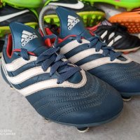 adidas® original, КАТО НОВИ, N- 33 - 34, сини футболни обувки бутонки, калеври,вратарски бутонки, GO, снимка 7 - Детски маратонки - 39723760