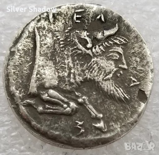 Монета Дидрахма от гр. Джела ( Γέλα ), Сицилия 480 - 420 пр. Хр. - РЕПЛИКА, снимка 1