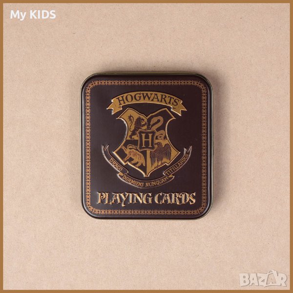 карти за игра в метална кутия Хари Потър Harry Potter Hogwarts, снимка 1