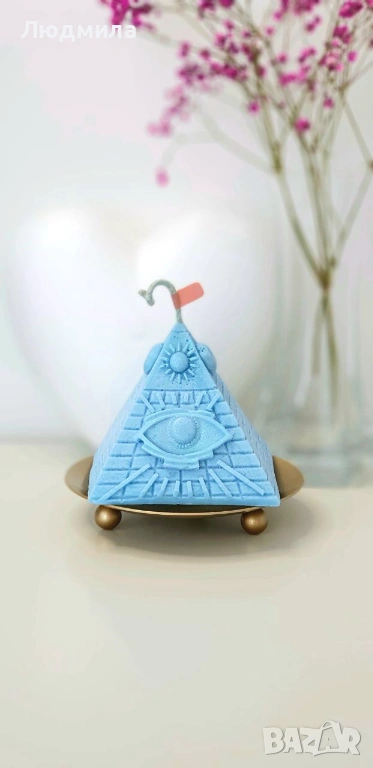 ​Свещ Пирамида "ОКОТО НА ПРОВИДЕНИЕТО" — Духовно въздигане и Хармония, снимка 1