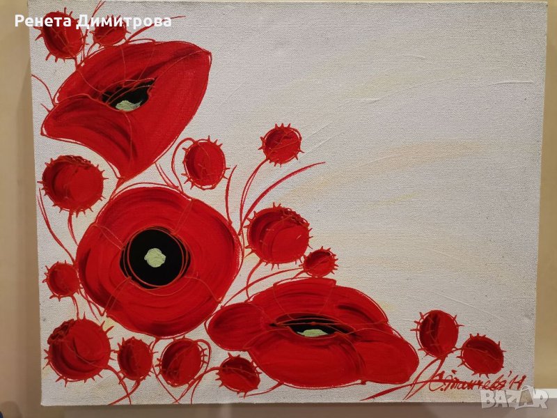 МАКОВЕ - авторска картина от Светла Танчева, снимка 1