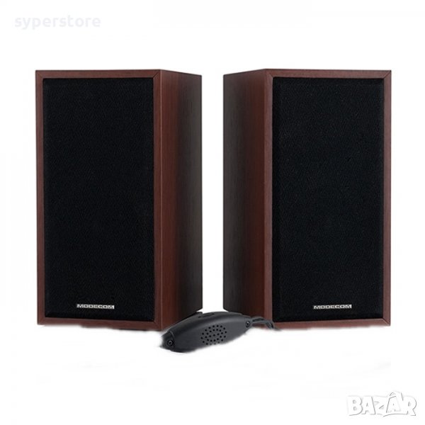 Тонколони USB Modecom MC-SF05 MDF Brown, 5W SS300816, снимка 1