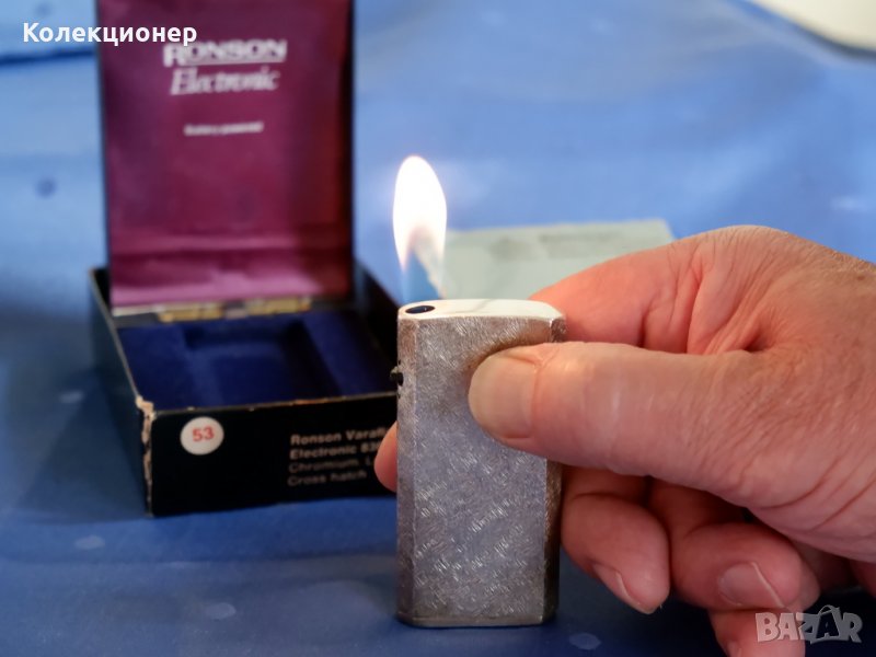 Уникална сребърна запалка Ronson за колекционери.С батерия,перфектна, снимка 1
