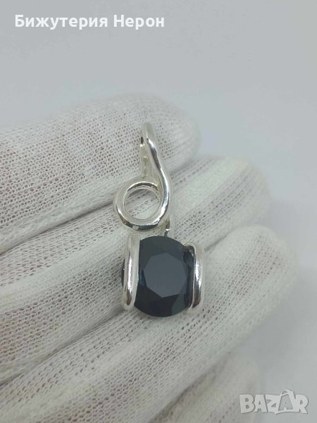 Сребърна висулка с голям камък, снимка 1