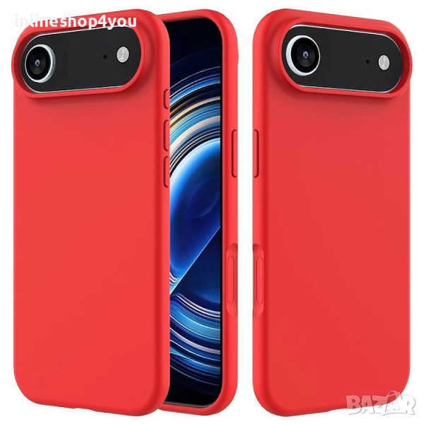 Матов Силиконов Кейс за Apple iPhone 17 Air - Червен и Розов, снимка 1