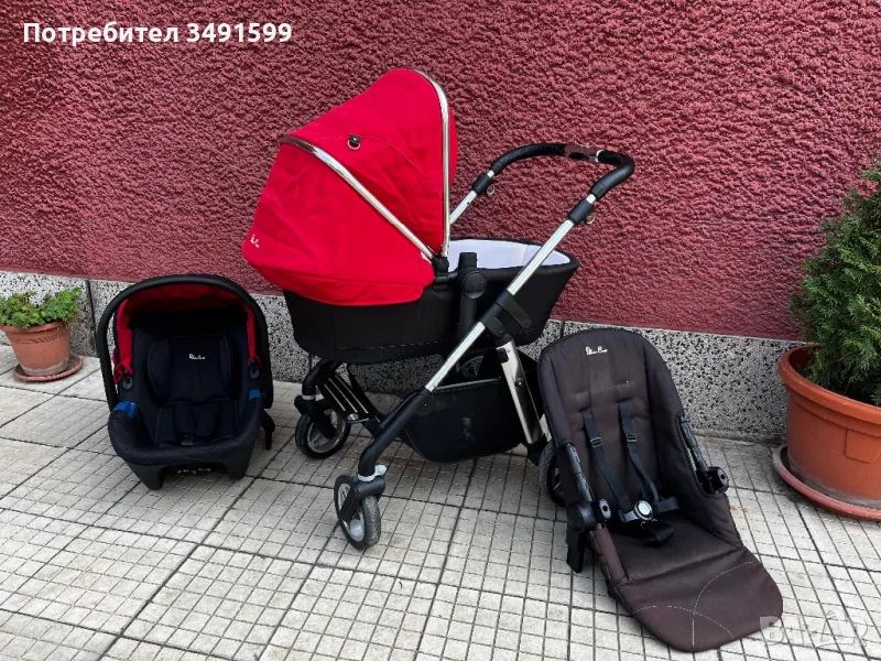 Детска количка с 3 коша Silver Cross, снимка 1