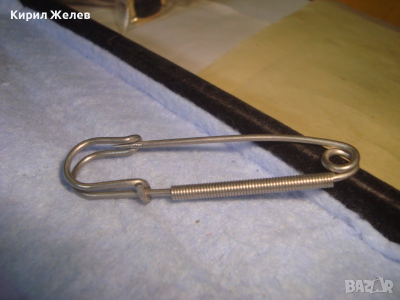 ПОСРЕБРЕНА СТАРА РЕТРО АРТ - ДЕКО СТИЛ ФИБУЛА АРТ ИГЛА НАКИТ 12253, снимка 1