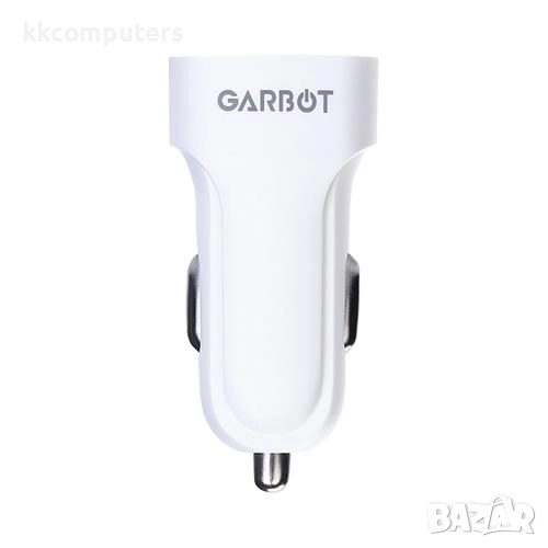 12V Зарядно за автомобил GARBOT / 2.1A-10W /2USB /Бял/ Баркод : 456132, снимка 1